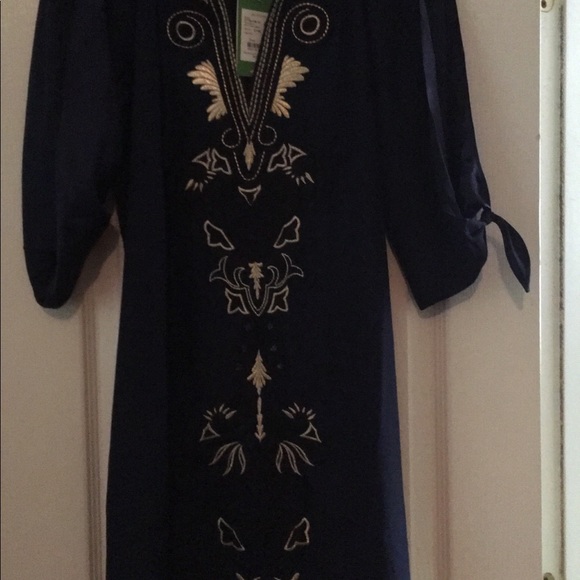 NWT Lilly Pulitzer Bryce Silk Dress XS True Navy - Picture 2 of 4